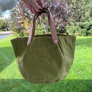 Theo Henry Appleton WI leather strap lime green mini tote bag shoulder bag purse